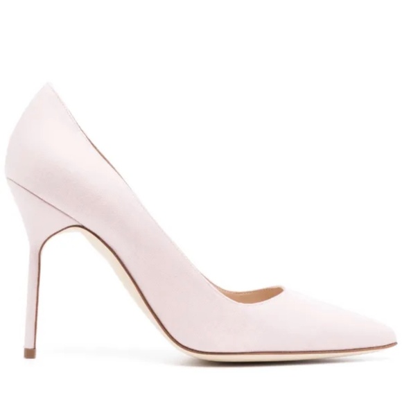 Vintage Authentic Pink Manolo Blahnik Suede Pumps - Picture 3 of 4